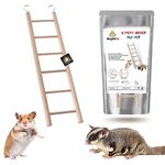 WiggleBoo Wooden 6-Step Ladder Pet Toy | for Small Animal - Sugar Glider, Hamster, Squirrel, Chinchilla, Rat | Climbing, Exercise & Fun