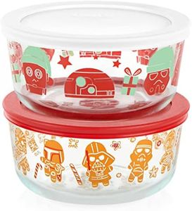 Pyrex Star Wars 8-piece Round Decorated Glass Storage Holiday Set