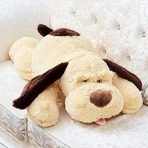 Giant Puppy Dog Stuffed Animal, Stuffed Dog Plush Toys Body Pillow for Kids Girls Boys Birthday Christmas Party Gift Supplies