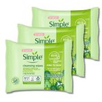 Facial Cleansing Wipes Kind to Skin Sensitive - 3 Pack with 25 Gentle, Hypoallergenic Wipes Per Pack for Sensitive Skin, Dermatologically Tested for Effective and Soothing Cleansing