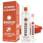 WHOOSH WHOOSH! Award-Winning Screen Cleaner €“ Safe for All Screens €“ Smartphones, iPads, Eyeglasses, Kindle, LED, LCD & TVs €“ Includes 2 Bottles 3.4oz,0.3.oz +3 Antimicrob