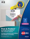 AVERY Removable Sign Protector Sleeves, Post & Protect, Self Adhesive, Clear, Fits 8.5" x 11", 10 Sheets (78620)