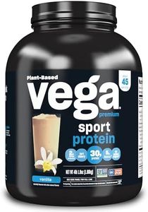 Vega Sport Protein Powder Vanilla (45 Servings, 65.6 Oz) Plant Based Vegan Protein Powder, BCAAs, Amino Acids, Tart Cherry, Non Dairy, Gluten Free, Non GMO (Packaging May Vary)