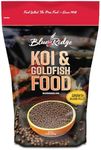 Blue Ridge Koi Fish Food 2lb - Koi Food 3/16” Large and Mini Blend Growth Formula, Goldfish Food, Premium Fish Food for Ponds, Ponds Fish Food, Floating Pond Pellets