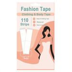 Double Sided Tape for Clothes, and Fashion Tape (110 Pack),Body Tape for Women, with Ideal for All Fabric Types and Sensitive Skin, Superior Adhesion