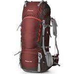 Mountaintop 80L Internal Frame Hiking Backpack Camping Backpack for Men Women Travel,Trekking With Rain Cover