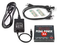 Voodoo Lab Pedal Power X4 Isolated Power Supply - 4 Isolated 9V DC Outputs - Multi Pole Filtering - International VAC Compatible - Built in The USA - Black (PPX4)