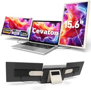Laptop Screen Extender, 15.6” FHD 1080P IPS Portable Monitor Fit for 13-17.3" Laptop, Plug and Play Triple Monitor Extended Compatible with Mac, Wins