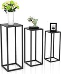 ANASIA HANDICRAFTS 3 PACK Metal Plant Stand Nesting Display End Table Iron Wedding Flower Stand Corner Planter Pot Rack for Garden