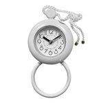 POFET Bathroom Clock Waterproof Shower Clock With Towel Hanging Waterproof Clocks for Bathroom Kitchen Timer Clocks(white)