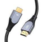 CableCreation HDMI Cable 4K@60Hz 3M/10FT, HDMI 2.0 Cable, High-Speed 18Gbps, 4K HDR, 3D, 2160P, 1080P, Ethernet Support, Compatible with UHD TV, PS5/PS4, Xbox One, Blu-ray, PC, Projector,Grey