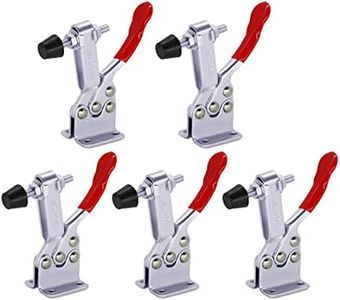 5pack Hold Down Toggle Clamps Woodworking,201B Clamps for Woodworking,Vertical Clamp,Cam Clamp Quick Release Toggle Clamp for CNC Hold Down Clamps,200Lbs Heavy Duty Toggle Clamp for T Track Cam Action