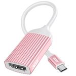 Acer USB C to HDMI Adapter 4K@60Hz, Type C (Thunderbolt 3/4) HDMI Converter for Monitor, USB C to HDMI Connector, Compatible with MacBook Pro/Air, iPad Pro/Air, iPhone 15 Pro, and Monitors(Pink)