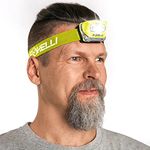 Foxelli LED Headlamp Flashlight for Adults & Kids, Running, Camping, Hiking Head Lamp with White & Red Light, Lightweight Waterproof Headlight with Comfortable Headband, 3 AAA Batteries Included