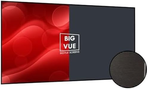 BIG VUE ALR PET Fixed Frame Projector Screen for Ultra Short Throw Projection | Ambient Light Rejection | 16:9 Aspect Ratio | 0.8 Gain | 160° Wide View, 4K UHD for Home Theatre & Boardroom - 100 inch