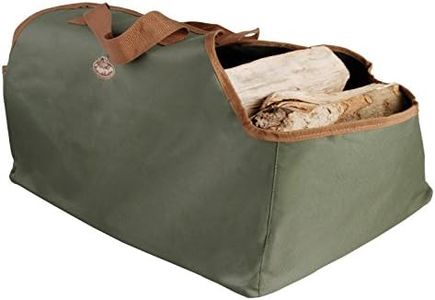 Esschert GT22 Canvas Fireplacebag, Green, 59 x 39.5 x 38.5 cm