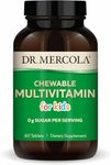Dr. Mercola Chewable Multivitamin for Kids Dietary Supplement, 30 Servings (60 Tablets), Supports Overall Health, Non GMO, Soy Free, Gluten Free, 0g Sugar