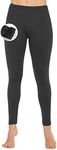 MANCYFIT Thermal Pants Women Fleece Lined Leggings Stretchy Underwear Bottoms Black X-Small
