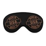 Made in USA Sleep Mask Soft Blindfold Portable Eye Mask with Adjustable Strap for Men Women