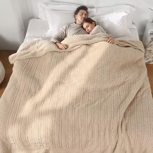 ESTINGO Electric Blanket King, Extra Large Oversized Heated Blanket King Size with Dual Control of 5 Heating Levels & 10 Hours Auto Off, Electric Heated Blanket for Bedding, 100"X90", Milk Coffee