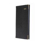 Collins Business Pockets 2025 Diary for Business - Slimchart Pocket Diary Weekl to View with Notes - Black - (CNB.99-25) - Professional Pocket Planner with Leathergrain Cover