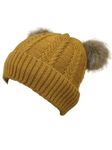 Gajraj Baby Boys Girls Winter Knit Cap Hat Soft Fleece Velvet Fur Woolen Hat | Skull Beanie Pom Pom Unisex Kids Winter Hat (6 Months to 7 Yrs) Yellow