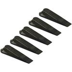 Black Plastic Door Stops, 2 cm (Pack of 5) - Durable & Stylish Design, Ideal for Home or Office Use