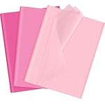 NEBURORA Assorted Pink Tissue Paper Set 60 Sheets Gift Wrapping Paper Paper Bulk 3 Colors for Valentine's Day DIY Birthday Wedding Baby Shower Easter Gift Wrapping Decoration