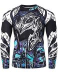 LAFROI Men's Long Sleeve UPF 50+ Baselayer Performance Compression Shirt Rash Guard-CLY08 (Commander,XL)