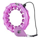 Avivos Smart Weighted Hula Hoop for Adults, Weight Loss, Non-Fall Fitness Ring with 24 Detachable Knots, Adjustable Weight, Noiseless Auto-Spinning Ball, 2 in 1 Abdomen Fitness Massage…