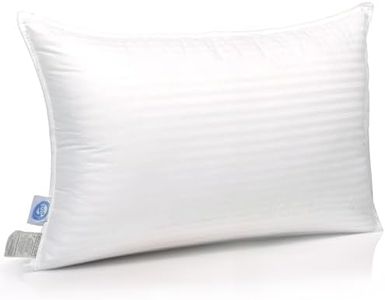 East Coast Bedding Cozy Dream Firm Pillow, Queen Pillow Medium Support Hotel Pillow, Queen Size 20x30 Inch Goose Feather Down Pillows, Pack of 1