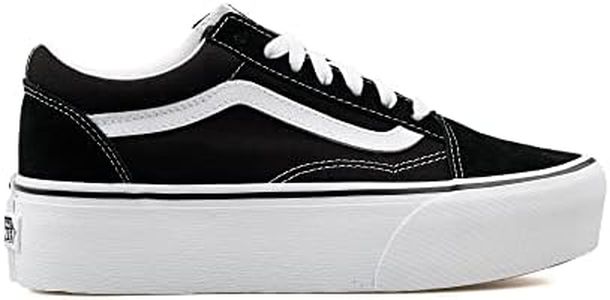 Vans Women's UA Old Skool Stackform Sneakers, Black, 4.5 Women/4.5 Men