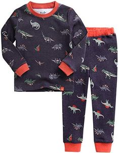 VAENAIT BABY Kids Boy Long Sleeve Cotton Sleepwear Pajamas 2pcs Set Vintage Dino 12Y/JM