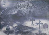 Graveyard Halloween Photo Booth Backdrop, Party Decorations (5 x 7ft)