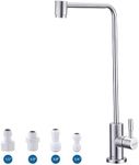 Filtered Water Faucet with Aerator Drinking Water Faucet Water Filtration Reverse Osmosis Faucet Water Dispenser Faucet for Kitchen Bar Sink Brushed Nickel 304 Stainless Steel Lead-Free