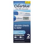 Clearblue Pregnancy Test Double-Check & Date Combo Pack, 2 Tests (1 Digital, 1 Visual)
