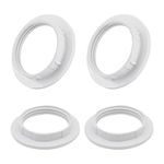 4pcs Lamp Shade Reducer Ring E14 Converter,E14 Lamp Shade Adaptor Rings Light Shade Reducer Ring,Lampshade Ring Converter,Light Fitting Lampshade Washer Adaptor Converter for Light Fixture(White)