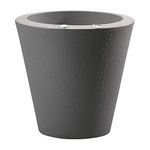 Crescent Garden Self Watering Dot Planter with TruDrop System, 20", Slate