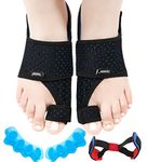 Bunion Corrector, 5PCS Orthopedic Bunion Corrector Kit for Big Toe Pain Relief, Adjustable Size &Breathable Bunion Splint with Day/Night Support, Bunion Corrector for Women Men Hallux Valgus Corrector