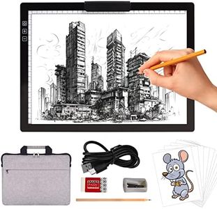 Rechargeable A4 Light Pad with Bag, Innovative Stand and Top Clip, Elice Wireless Bright Light Tracing Board Portable Artcraft Tracer Box for Artists, Drawing, Cricut Weeding Vinyl, Diamond Painting