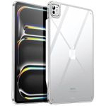 JETech Clear Case for iPad Pro 11-Inch M4 (2024), Anti-Yellowing Transparent Shockproof Slim Tablet Back Cover with Hard PC Back and Soft TPU Bumper