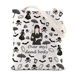 TV show Merch Zipper Pouch Horror Movie Lover Gift TV show Fans Gift TV show Inspired Makeup Bag Morticia Fans Gift (Wed TOTE UK)