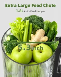 ACOQOOS Slow Juicer – Black Cold Press Juice Extractor