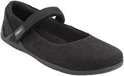 Xero Shoes Women's Cassie Hemp Shoe - Comfortable Mary Jane Style Ballet Flats, Black, 35.5 EU