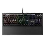 Newmen GM101 Mechanical Gaming Keyboard,RGB Backlit Wired Keyboard with Wrist Rest,Anti-Ghosting Aluminum Mechanical Keyboard for PC Mac(Blue Switches)