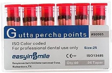 Dental Gutta Percha Points .02/ .04/.06 Taper Assorted for Endo Endodontics Root Canal (.06 Taper, 25)