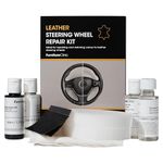 Leather Steering Wheel Repair Kit (Black) - Remove Any Grease Build up, Repair Any Damage & Restore the Colour to Any Worn Leather Steering Wheel