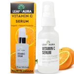 Leaf Aura Vitamin C Serum, Made with Organic+ Natural Formula, Made In Canada, 29.5ml