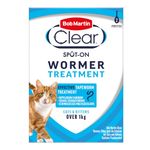 Bob Martin Clear Spot On Wormer for Cats and Kittens - 100 Percent Effective Tapeworm Treatment (2 Pipettes)