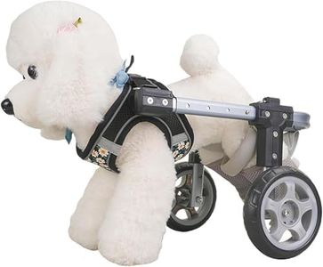 CASOME Adjustable 4-Wheel Dog Wheelchair for Front & Hind Legs – Lightweight Mobility Aid for Injured, Disabled, or Elderly Dogs – Fits Small to Large Breeds(2wheel,M)